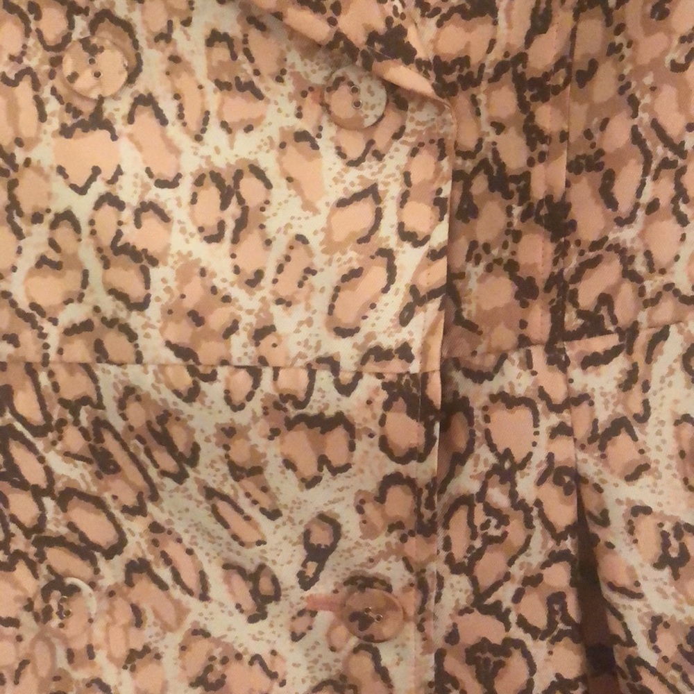 NWT Nasty Gal Trench CoatDress💖Pink Animal Print - Picture 5 of 6